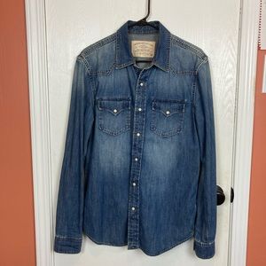 American Eagle Denim Western Shirt Snap Buttons